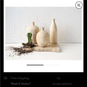 Creative Co-op Paulowina Wood Vase - set of three